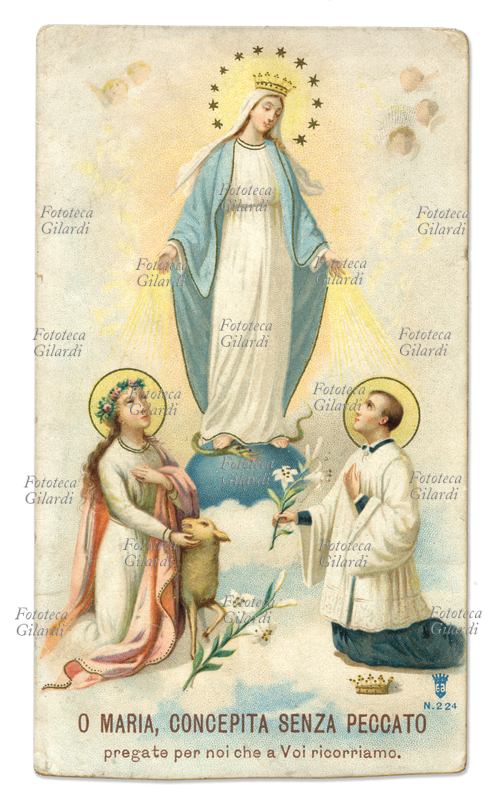 MADONNA Maria Vergine Immacolata con Santa Agnese e San Luigi Gonzaga. \