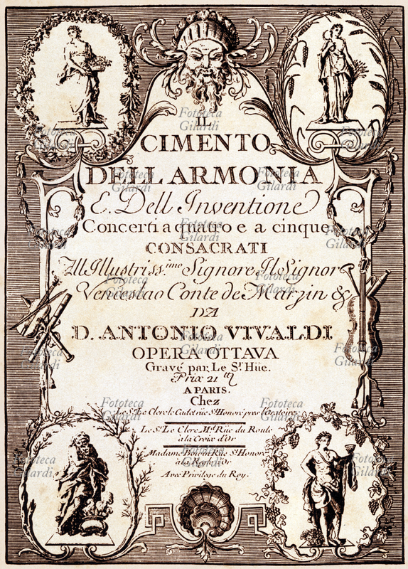 Antonio VIVALDI (1678-1741) Frontespizio de "Il Cimento dell\
