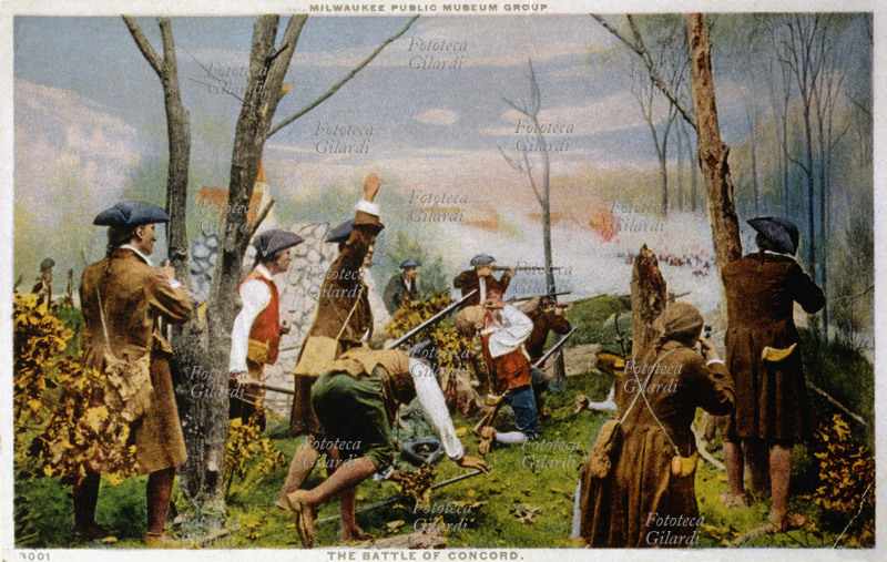 U.S.A. 1775, il 19 aprile. Battaglia di Concord, combattuta da un piccolo gruppo di uomini contro un contingente enormemente superiore di soldati britannici regolari, fu il conflitto che, insieme alla contemporanea battaglia di Lexington, diede inizio alla Guerra d\