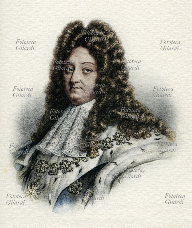 LUIGI XIV di Borbone (1638-1715) detto il Re Sole, figlio di Luigi XIII, succedette al padre nel 1643 sotto la reggenza della regina madre Anna d\