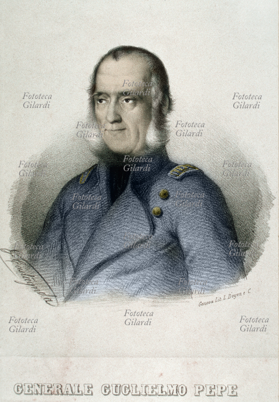 Guglielmo PEPE (13 febbraio 1783 – 8 agosto 1855). Generale nell\