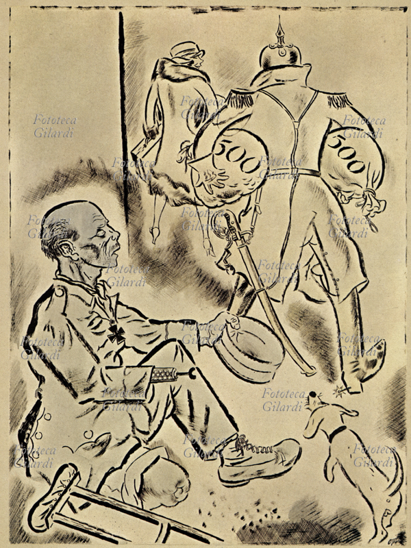 George GROSZ (Georg Ehrenfried Groß, 26 luglio 1893 – 6 luglio 1959), pittore, disegnatore e caricaturista tedesco: lo Stato germanico si è arricchito con l\