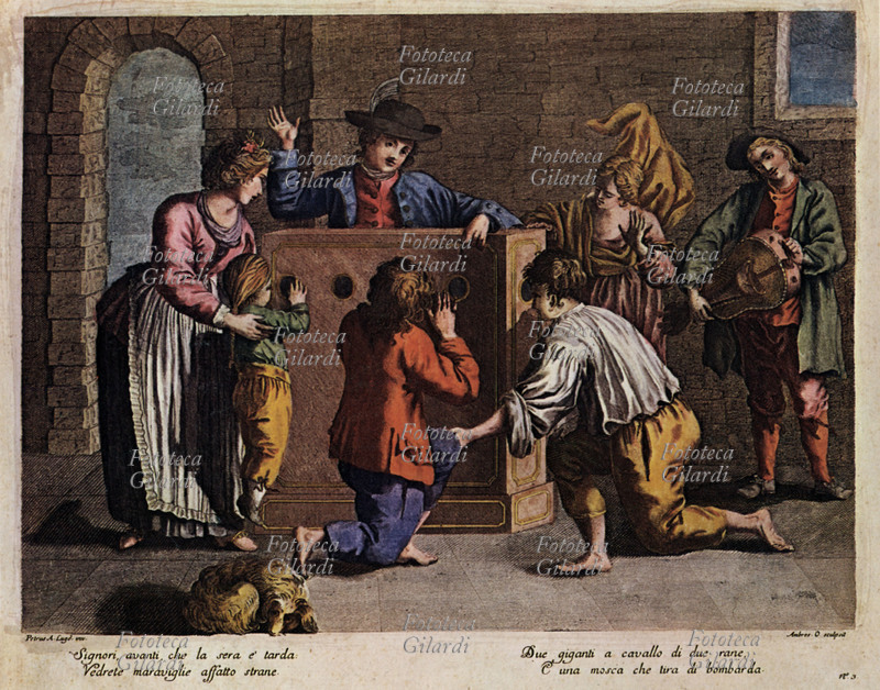 STORIA DEL CINEMA Mondo Niovo. Spettacolo ambulante a diorama. \