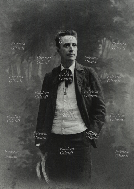 Edoardo FERRAVILLA (18 October 1846 – 25 October 1915) Italian actor and playwright of silent theater and cinema. Photographic portrait of Guigoni and Bossi (colored version in #46262), from the collection \