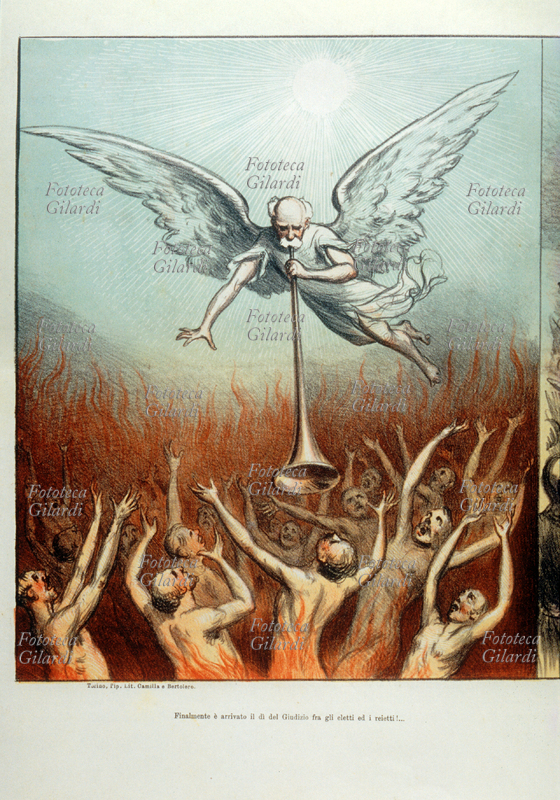 Francesco CRISPI (1818-1901) «Finalmente è arrivato il giorno del Giudizio tra gli eletti ed i reietti!...» Satira dal \