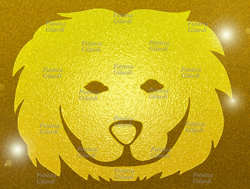ZODIACO Segno del Leone. Elaborazione grafica digitale di Elena Piccini, Italia 2002.
