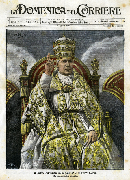 INCORONAZIONE DI PIO X DOMENICA DEL CORRIERE 1903