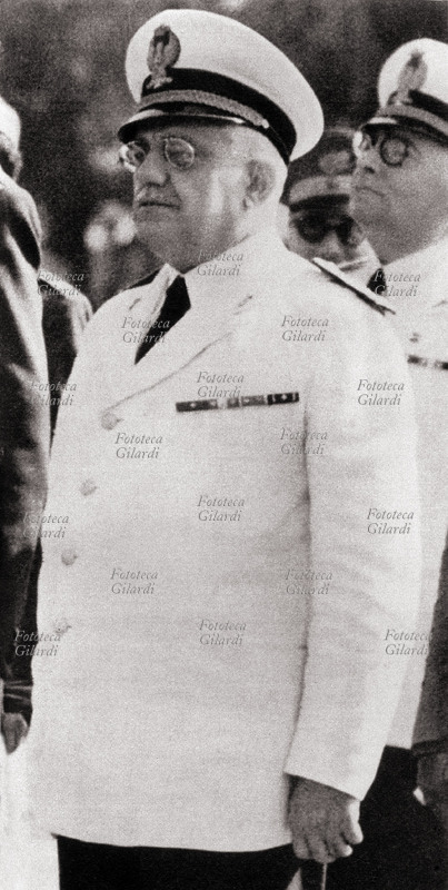 Carmine SENISE (28 novembre 1883 – 24 gennaio 1958) capo della polizia sotto il regime fascista, dal 1940 fino al 25 luglio 1943. Fotografia, Italia 1943.