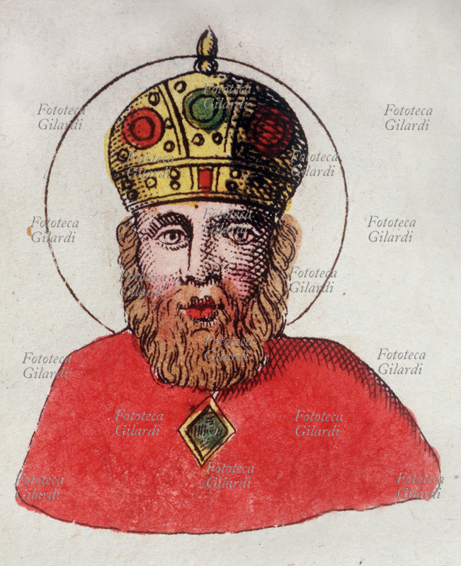 MANUELE II Paleologo (1350-1425) imperatore bizantino figlio di Giovanni V, si adoperò per salvare Costantinopoli e la Morea dai Turchi Ottomani. Sconfitto, abdicò (1421) a favore del figlio Giovanni VIII. Illustrazione da \
