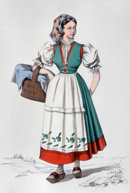 TRADITIONAL FEMALE COSTUME OF COSIO