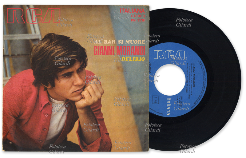MUSICA LEGGERA Gianni Morandi, copertina del disco 45 giri \