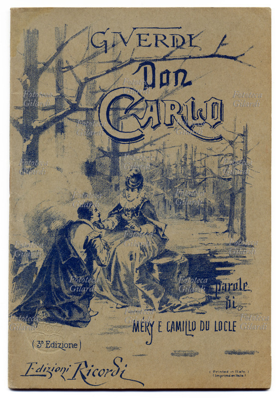 Giuseppe VERDI (1813-1901) Copertina del libretto \