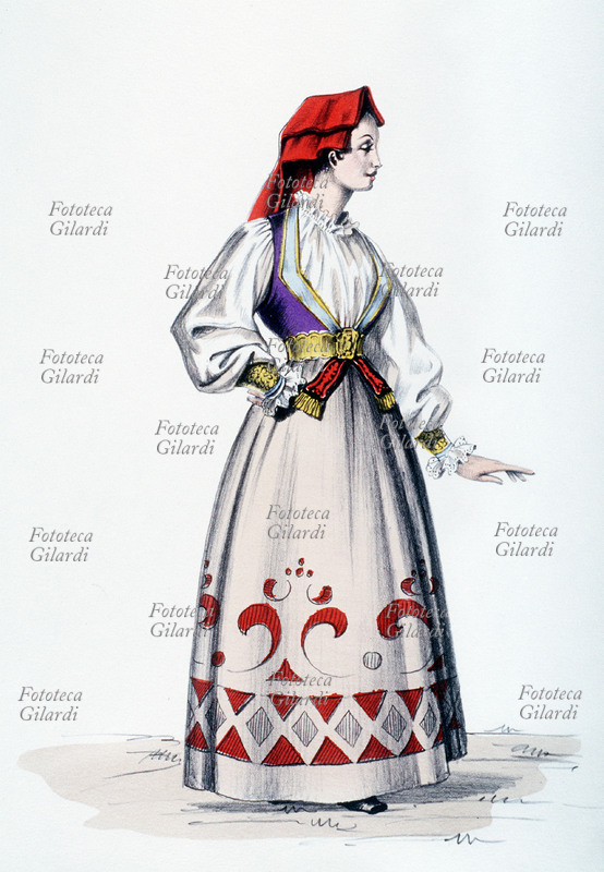 PALERMO costume tradizionale femminile. Tavola n. 53 da \