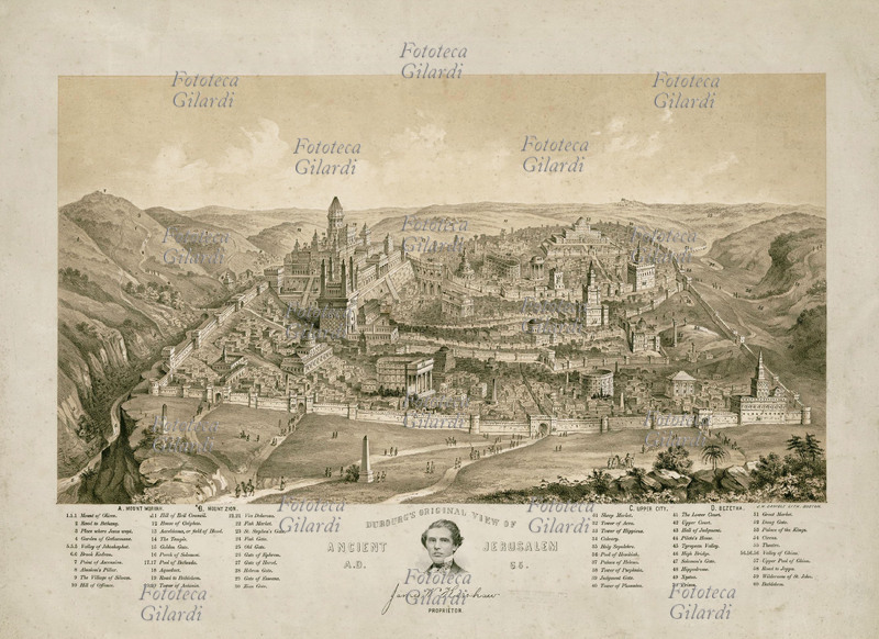 GERUSALEMME Dubourg, veduta dell\