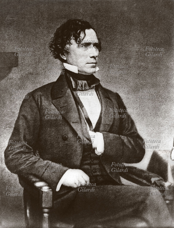 Franklin PIERCE (23 novembre 1804 – 8 ottobre 1869) 14° presidente degli Stati Uniti dal 1853 al 1857, eletto con il Partito Democratico. Ritratto fotografico dell\