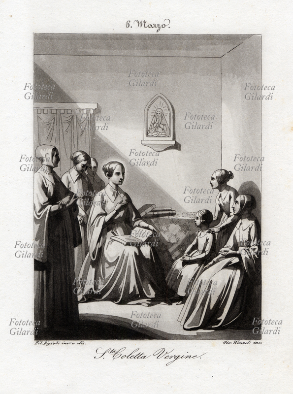 SANTA COLETTA di Corbie, al secolo Nicolette Boilet (1381 - 1447) clarissa francese, autrice della riforma che portò alla nascita dell\