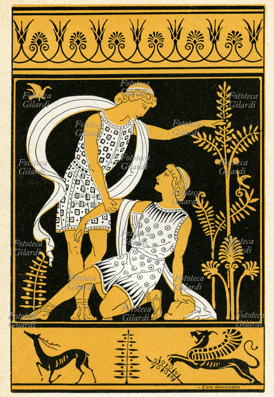 GUERRA DI TROIA Agamennone e il fratello Menelao in fuga dall\