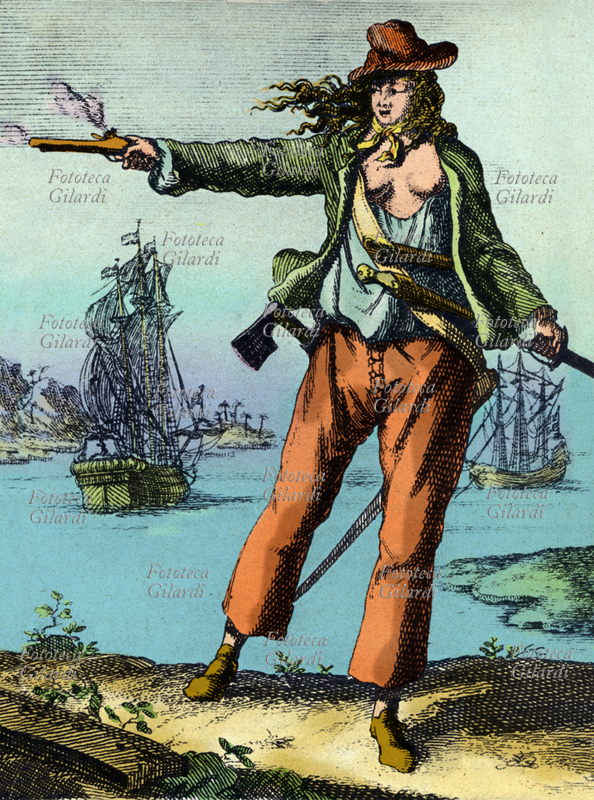 Anne BONNY (8 marzo 1702 - 22 aprile 1782) abbandonato il marito marinaio per seguire il pirata Jack Rackham, conobbe Mary Read anch\