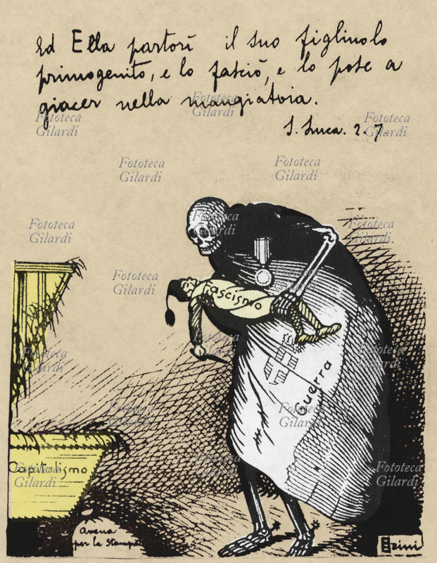 Giuseppe SCALARINI (1873-1948) Vignetta pubblicata dal giornale \