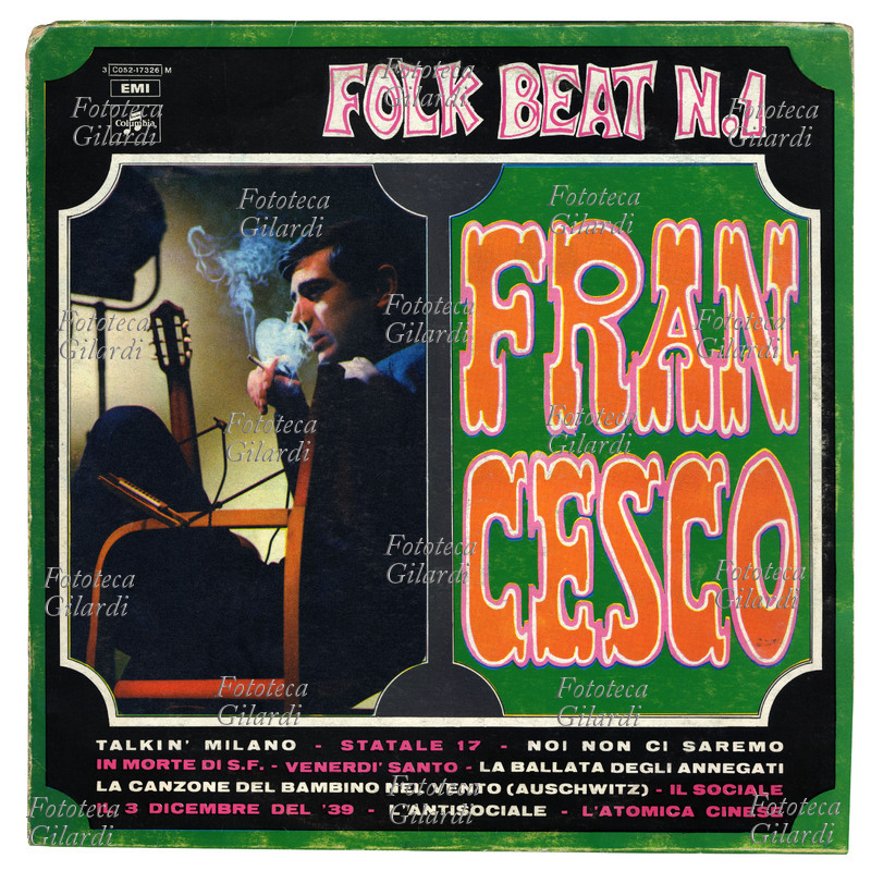 Francesco GUCCINI Copertina LP Folk beat n. 1, 1967