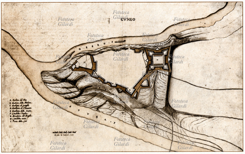 CUNEO progetto della nuova cittadella, mai realizzata. Tavola da \