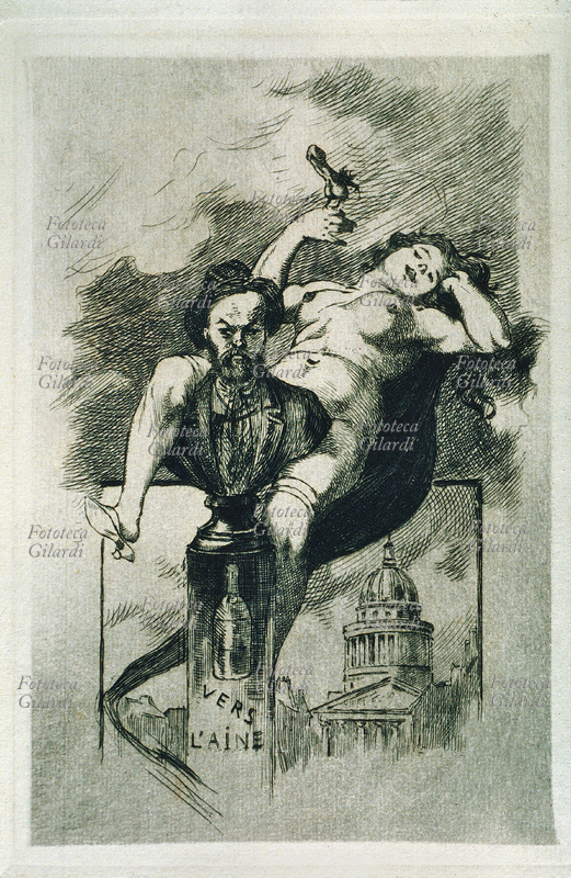EROTISMO Disegno di Martin van Maële (12 ottobre 1863 – 5 settembre 1926) per illustrare una rarissima edizione de \