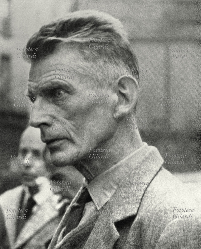 Samuel Beckett (1906-1989), writer and Irish dramatist of English and French language. Prize Nobel 1969. Maximum exponent of the theatre of the absurdity (Waiting for Godot, 1953; End of game, 1957…). Photographic first floor of profile.