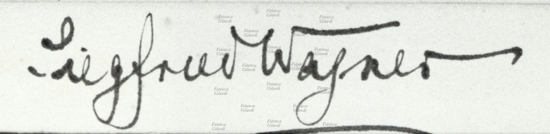 Siegfred WAGNER (1869-1930) autografo del direttore d\