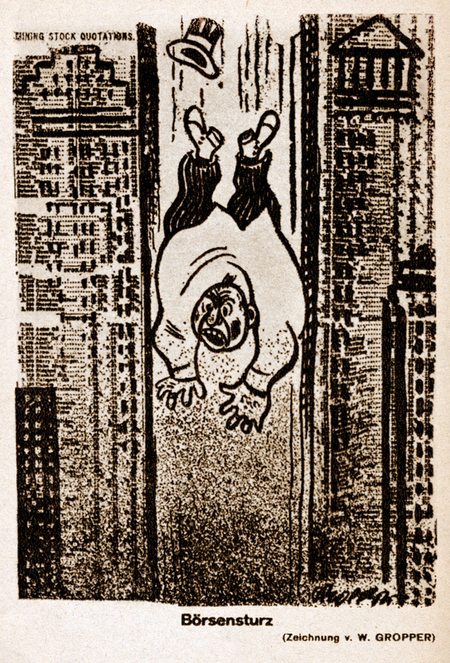 CADUTA IN BORSA CARICATURA