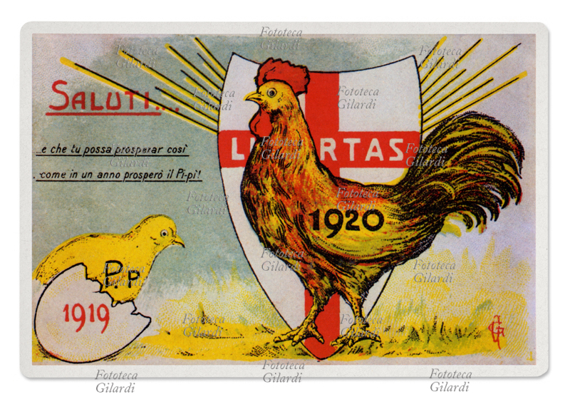 PARTITO POPOLARE Cartolina postale di propaganda del Partito Popolare \