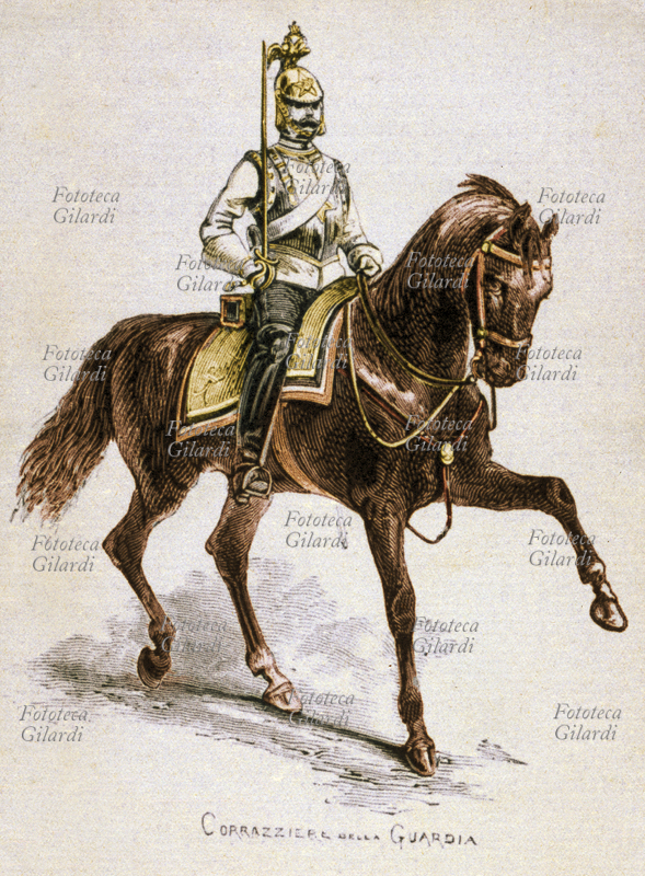 UNIFORMI Corazziere della Guardia nella guerra russo-turca. Impero russo, aprile 1877