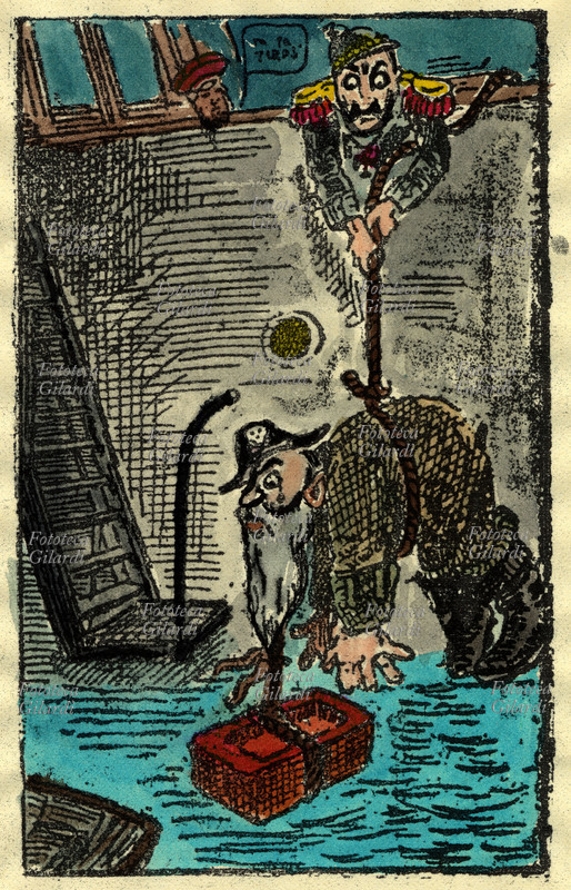 GUGLIELMO II, in una satira britannica, cala dalla nave nell\