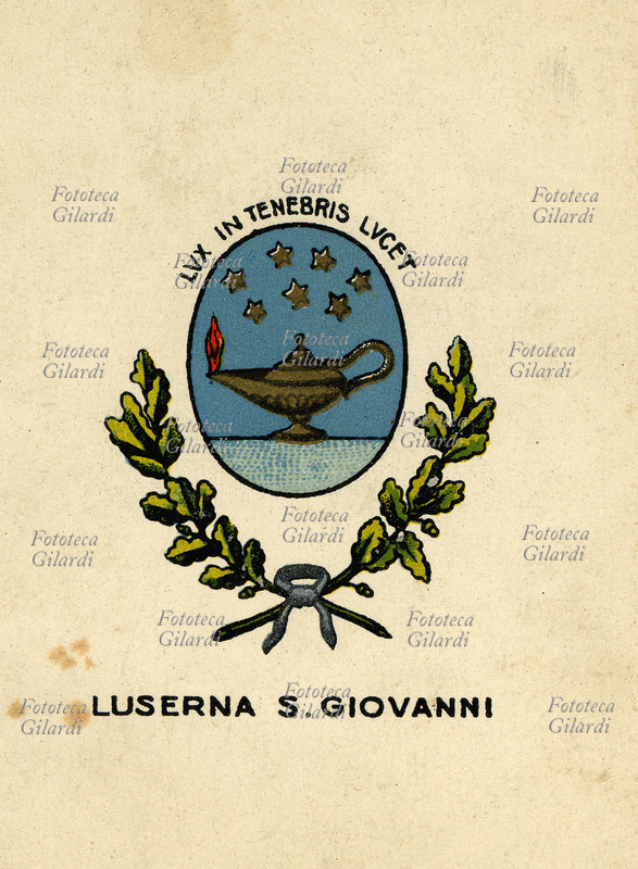 LUSERNA SAN GIOVANNI (Torino) Località a 53 Km a sud-ovest dal capoluogo, nella Val Pellice. Scudo ovale d\