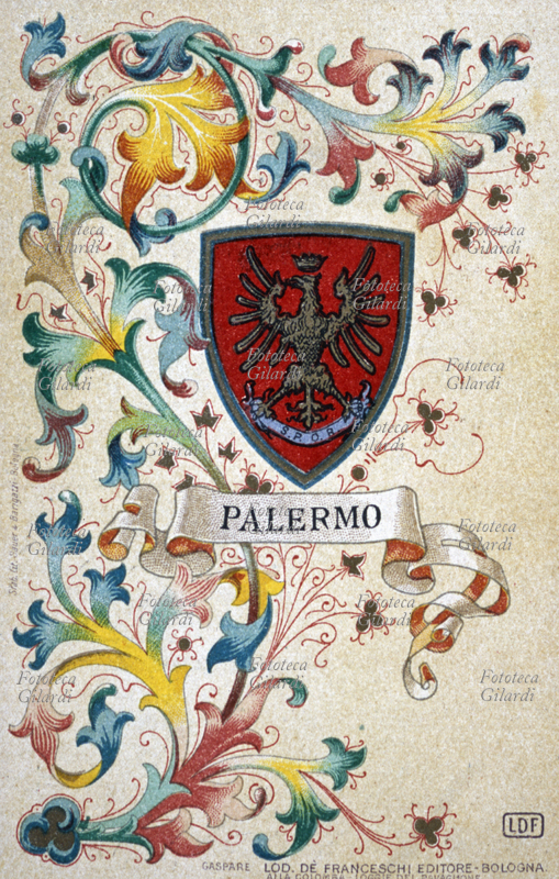 PALERMO stemma della città. Di rosso, all\