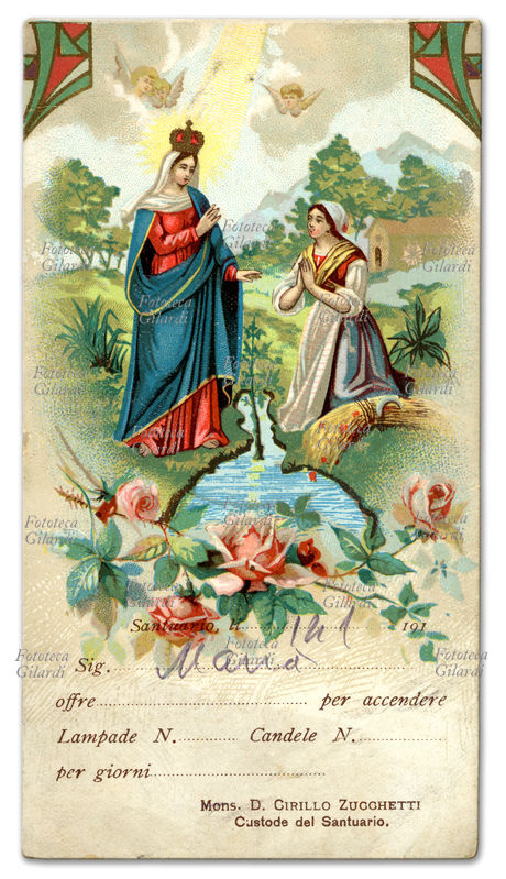 MADONNA Apparizione della Santa Maria del Fonte, Madonna a Caravaggio il 26 Maggio 1432 alla contadina Giannetta De\