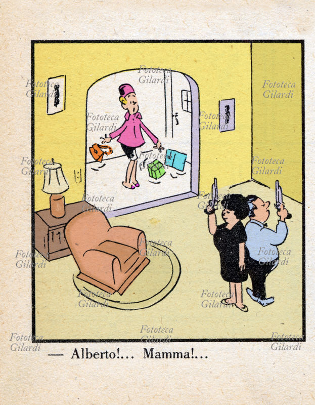 BARZELLETTE ILLUSTRATE un classico dei giornali illustrati del Boom economico. In duello con la suocera: \