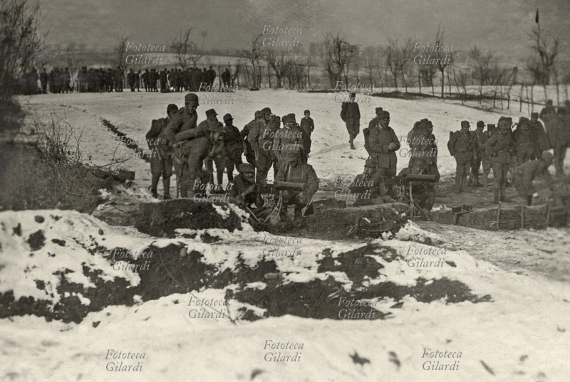 PRIMA GUERRA MONDIALE Lezioni di tiro con mitragliatrici FIAT Scodogna gennaio 1918