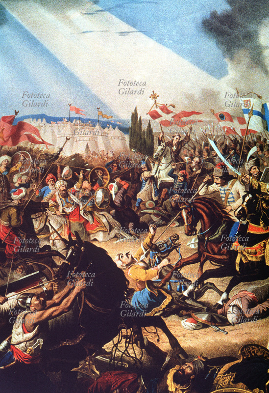 TURCHI Scena di battaglia durante l\