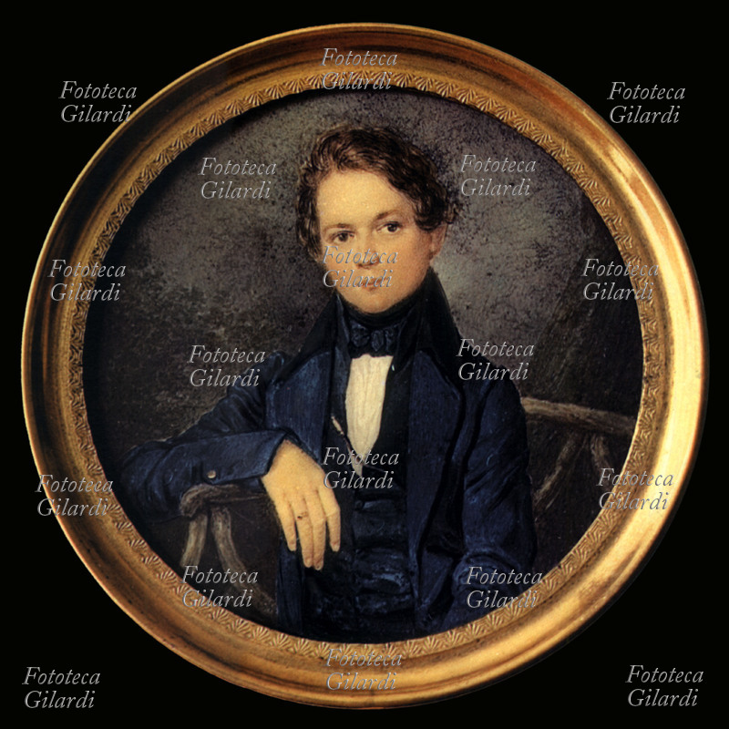 Robert Schumann (1810-1856), miniature to colors of unknown author. Zwichau, Schubert Museum