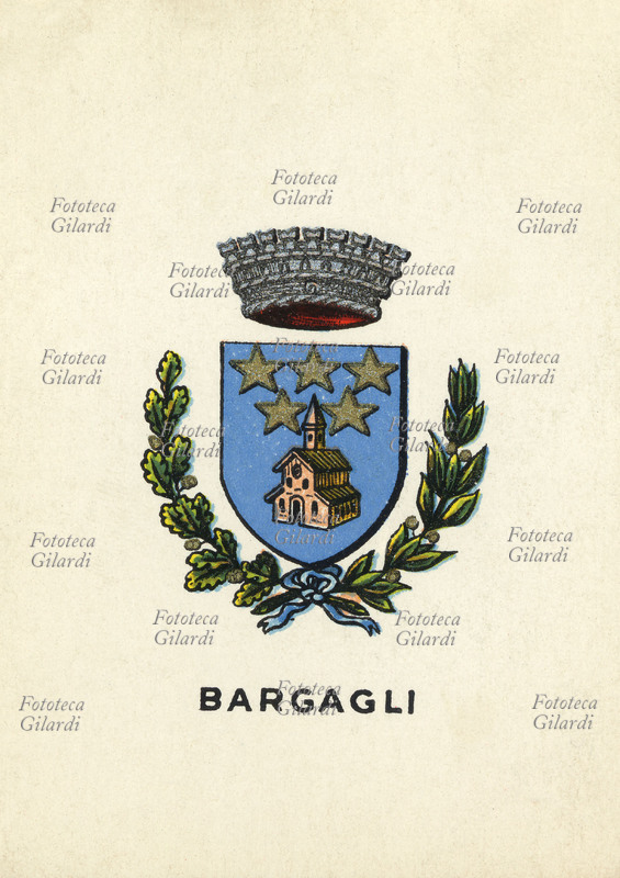 BARGAGLI (Genova) Antica pieve che abbracciava le alte valli Bisagno e Sturla. Scudo d\