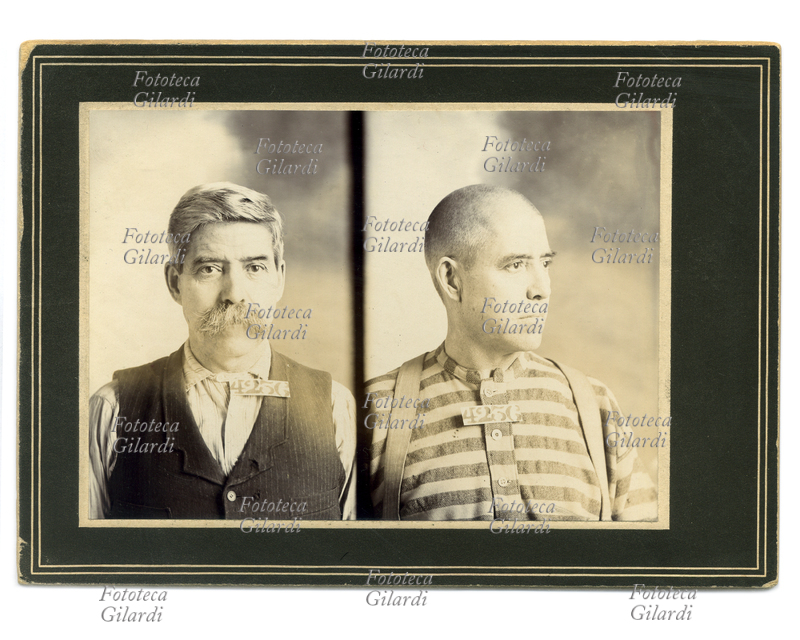 BERTILLON Cartellino con fotografia segnaletica (Mugshot) - penitenziario di Walla Walla - Washington 1906
