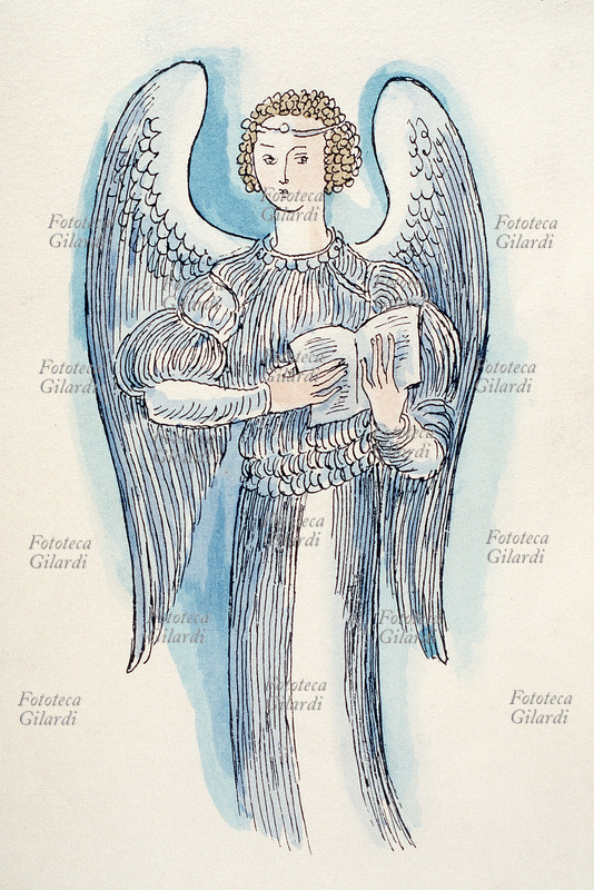 Paul VERLAINE (1844-1896) Angelo con libro. Illustrazione dalla copertina di \