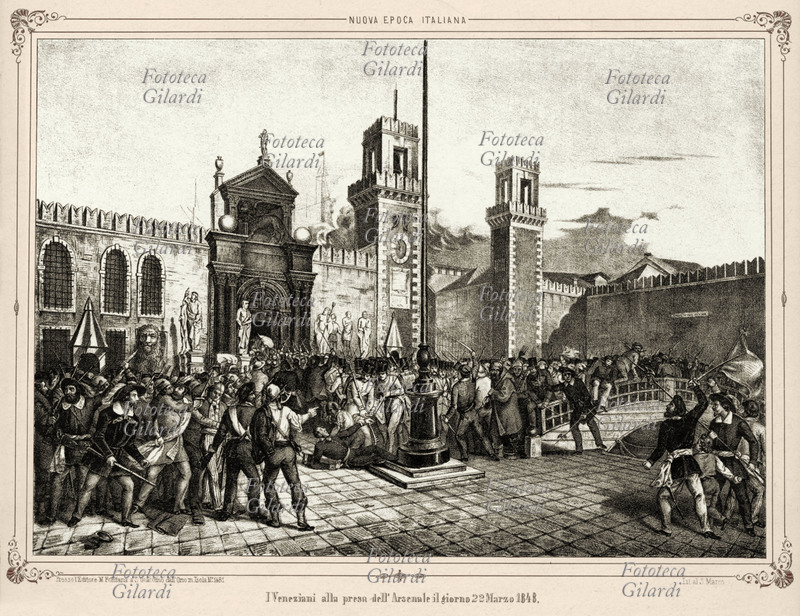 Venice 1848. “The Venetians, killed Marinovich commander, s\