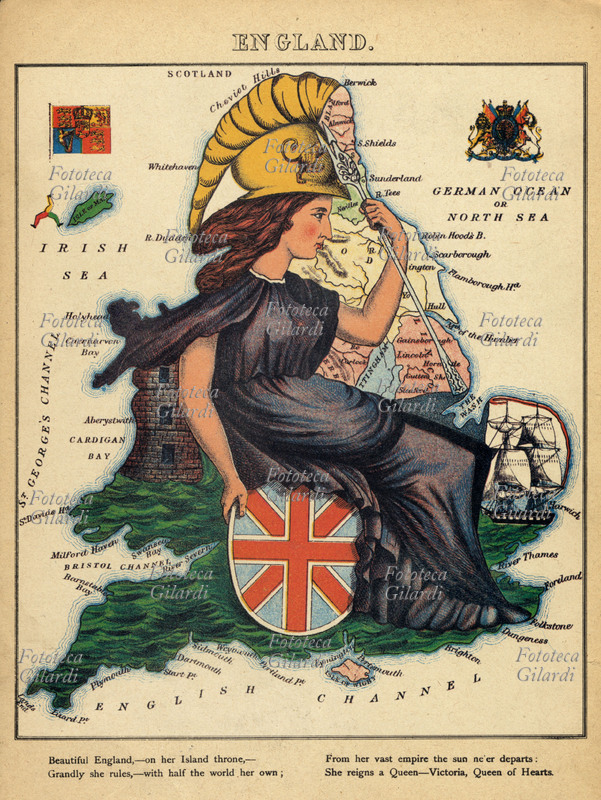 GRAN BRETAGNA. Allegoria geografica da \