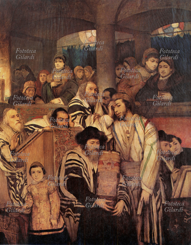 EBRAISMO Rabbino con Rotolo della Legge, il giorno dell\