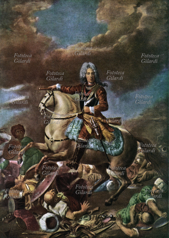 EUGENIO DI SAVOIA-SOISSONS (1663-1736) vincitore sui Turchi alla battaglia che liberò Vienna dall\
