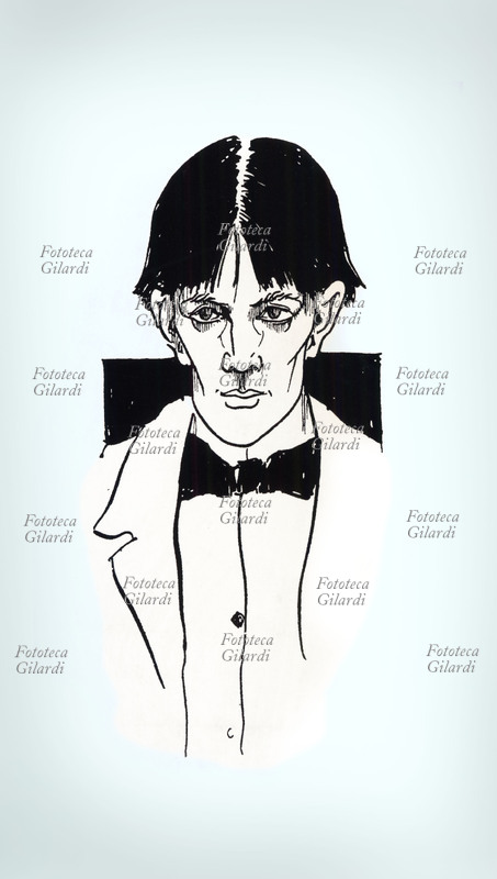 Aubrey BEARDSLEY (1872-1898) autoritratto. Artista inglese dallo stile estremamente immaginoso. Nella sua breve vita (morì giovanissimo di tubercolosi) e in soli sei anni di carriera artistica giunse a essere considerato uno dei più innovativi illustratori britannici. La sua opera ignora le costrizioni della composizione prospettica ed è caratterizzata da ampie campiture bianche e nere e ricca ornamentazione. Evidente è l\