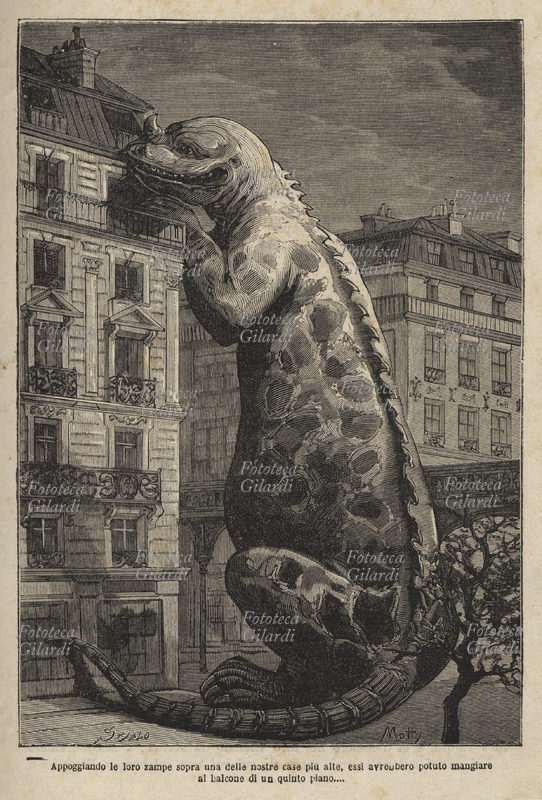 DINOSAURI Appoggiando le loro zampe sopra una delle nostre case più alte, essi avrebbero potuto mangiare al balcone di un quinto piano...\
