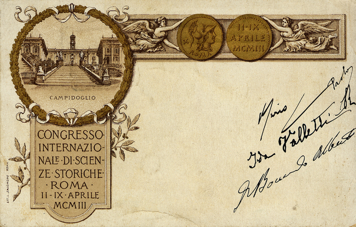 CONGRESSO DI SCIENZE STORICHE 1903 CONGRESSO DI SCIENZE STORICHE 1903