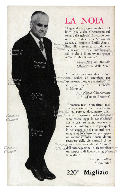 Alberto MORAVIA (Alberto Pincherle 1907-1990) stralci di recensioni del romanzo \